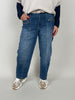Jeans Barrel mit Zipper Details
