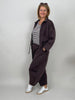 Sweatjacke in Mokka