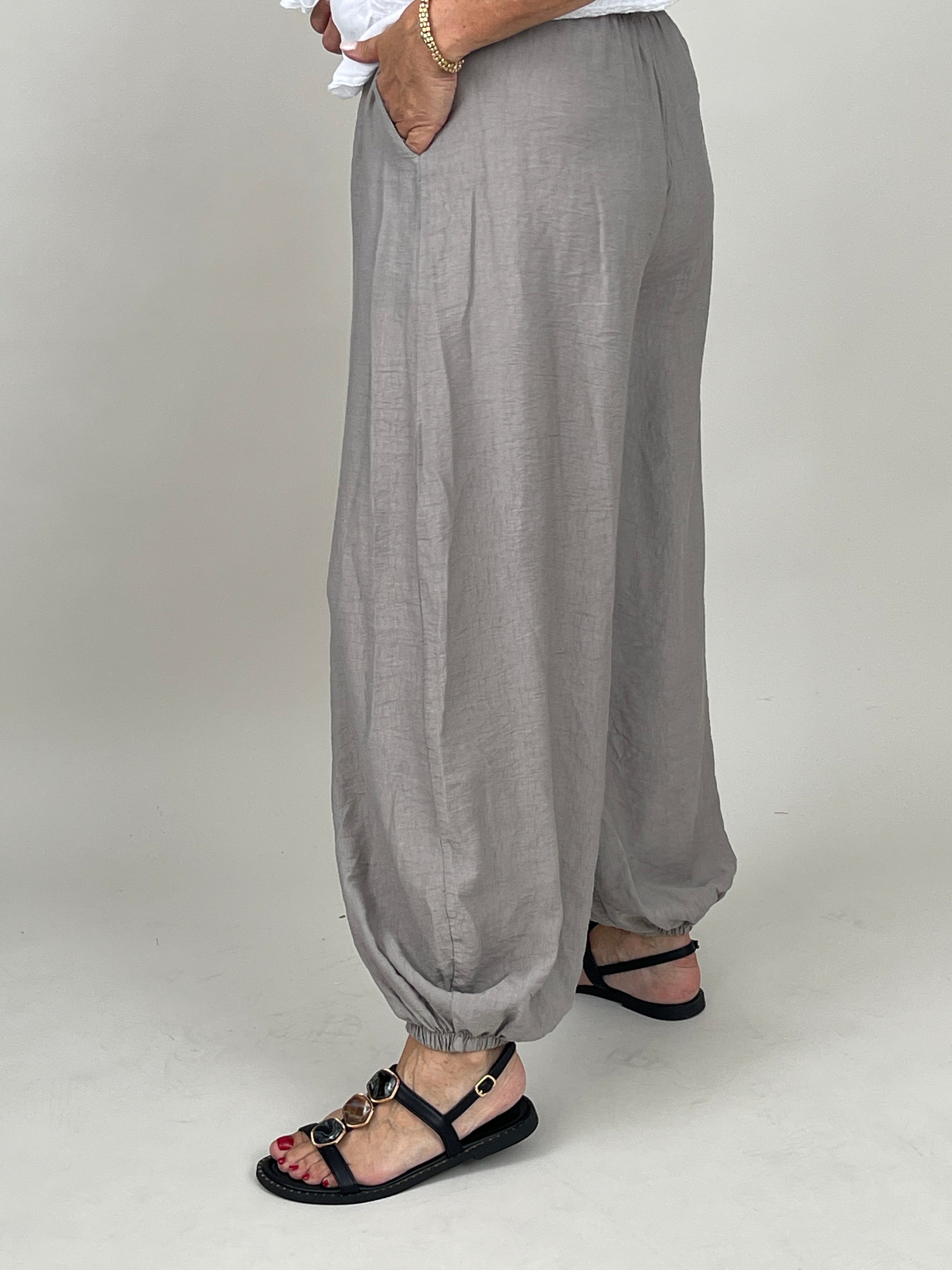 Leichte Ballonhose in Taupe