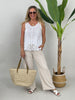 Blusentop Boho Weiß