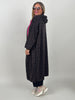 Leo Sweatmantel mit pinken Details in Mokka