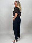 Bluse Musselin mit Raffung in Mokka/Leo