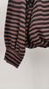 Sweatshirt mit Streifen in Mokka/Schwarz