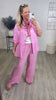 2-Teiler Leinen in Pink