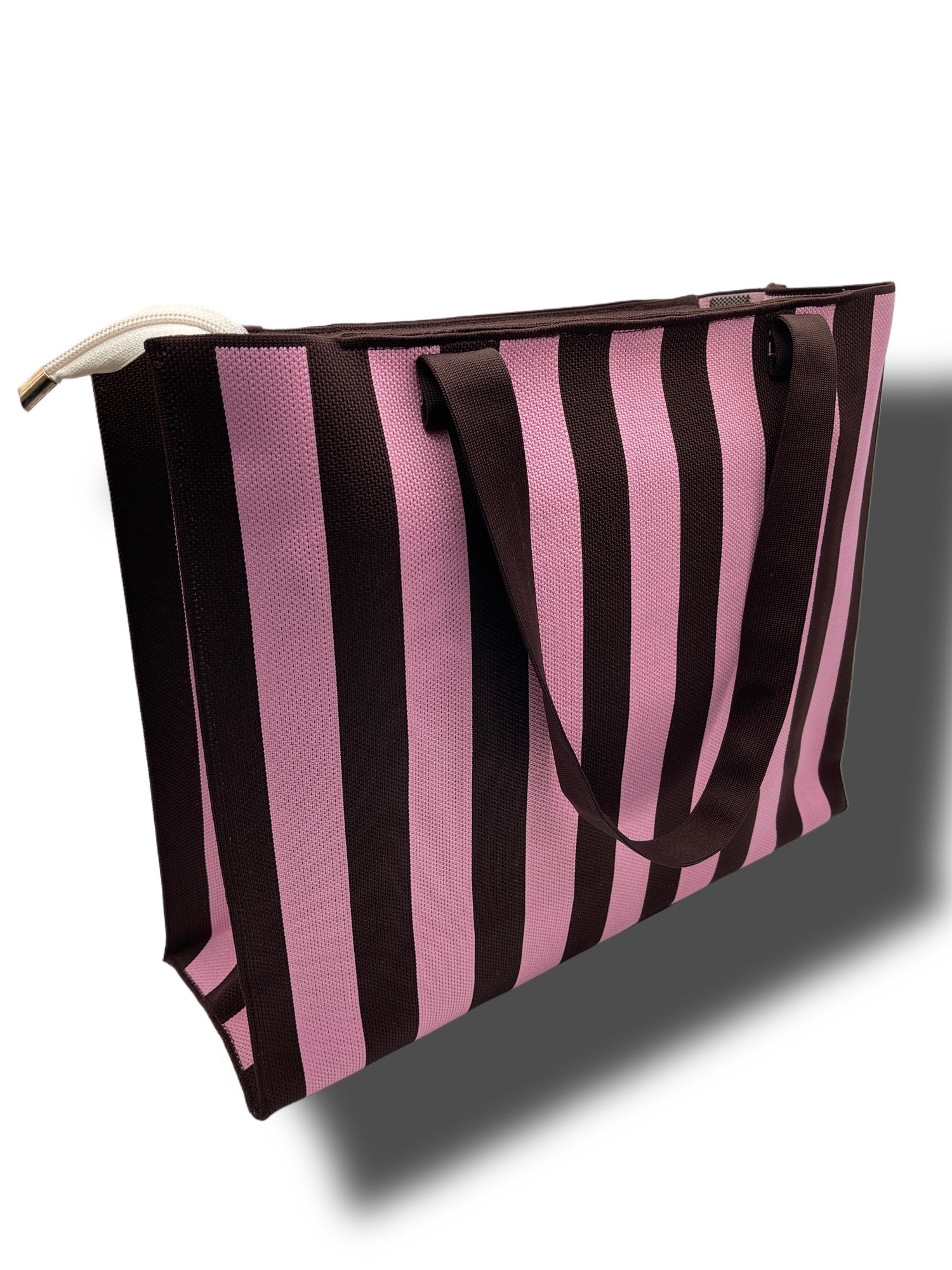 Tasche Streifen Mokka/Rosa Art. 6535