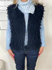 Weste mit Fransen in Marine Artikel 6729