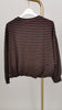 Sweatshirt mit Streifen in Mokka/Schwarz
