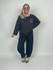 Sweatshirt mit Statement-Print Paradise Leo/Mokka