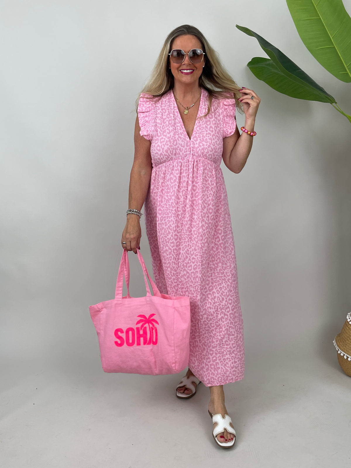 Kleid Musselin Leo in Rosa