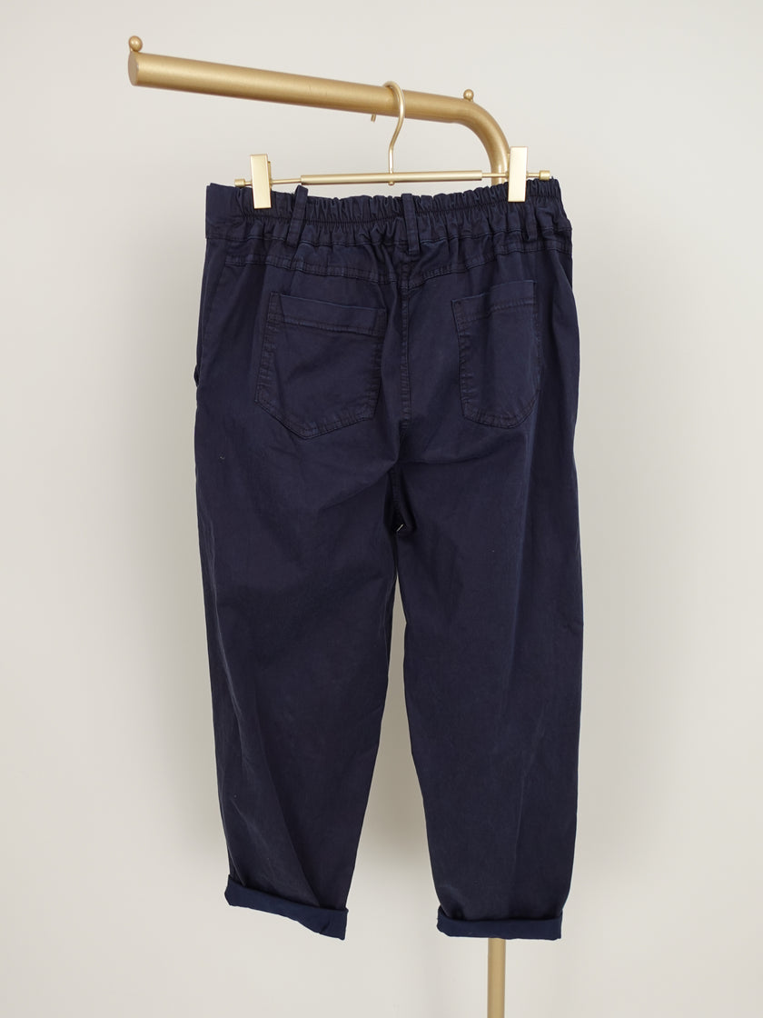 Jogpants leichte Ballon-Form in Marine Artikel 6466