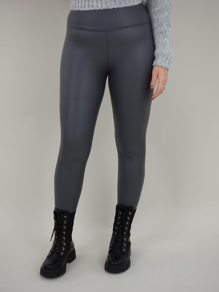 Kunstleder Leggings Anthrazit Art. 6530