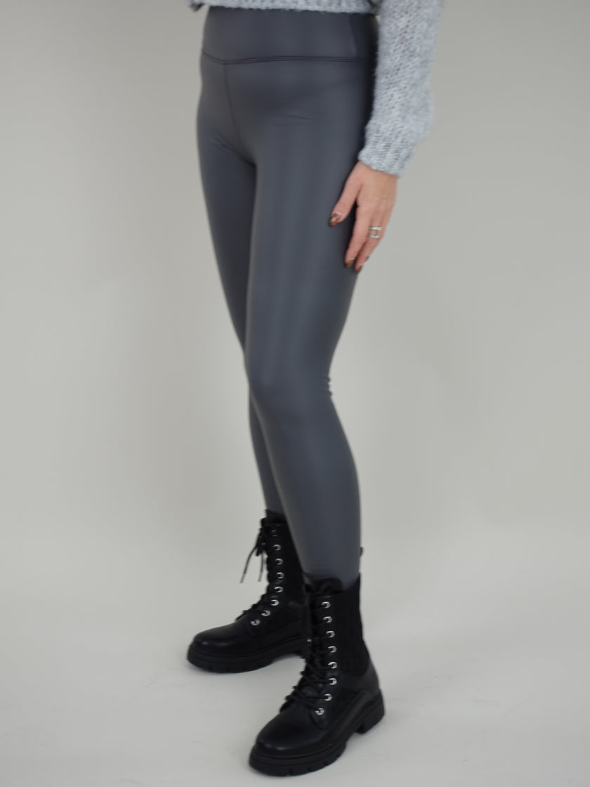 Kunstleder Leggings Anthrazit Art. 6530