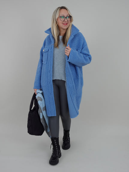 Teddy Mantel in Blau Art. 6518