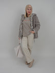 Wendemantel mit Kunstpelz von Rino&Pelle in Light Pebble/Leo Art. RP6514