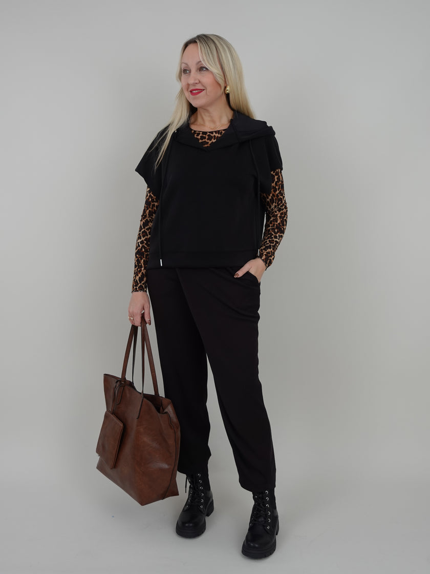 Sweatshirt Kurzarm mit Kapuze in versch. Farben Art. 6314