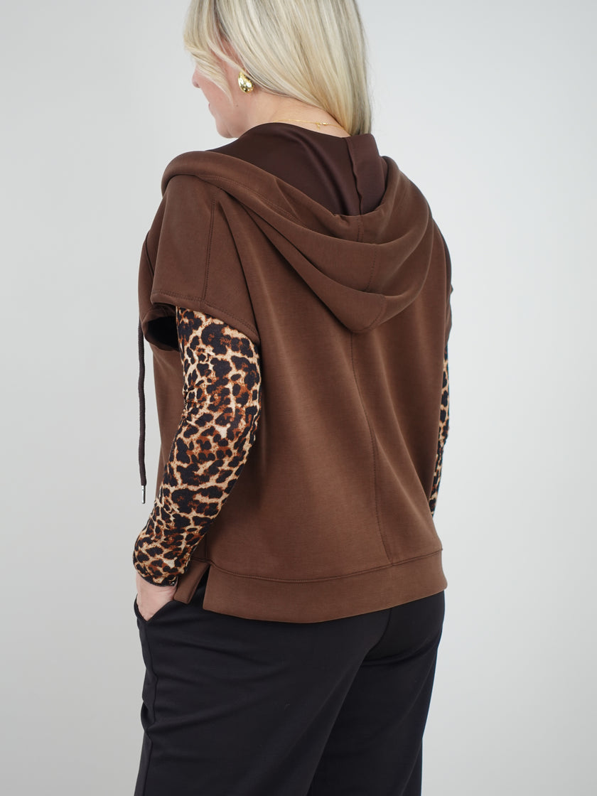 Sweatshirt Kurzarm mit Kapuze in versch. Farben Art. 6314