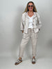 Jacke mit Kapuze & Nieten in Beige