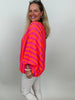 Pullover Streifen in Pink/Orange