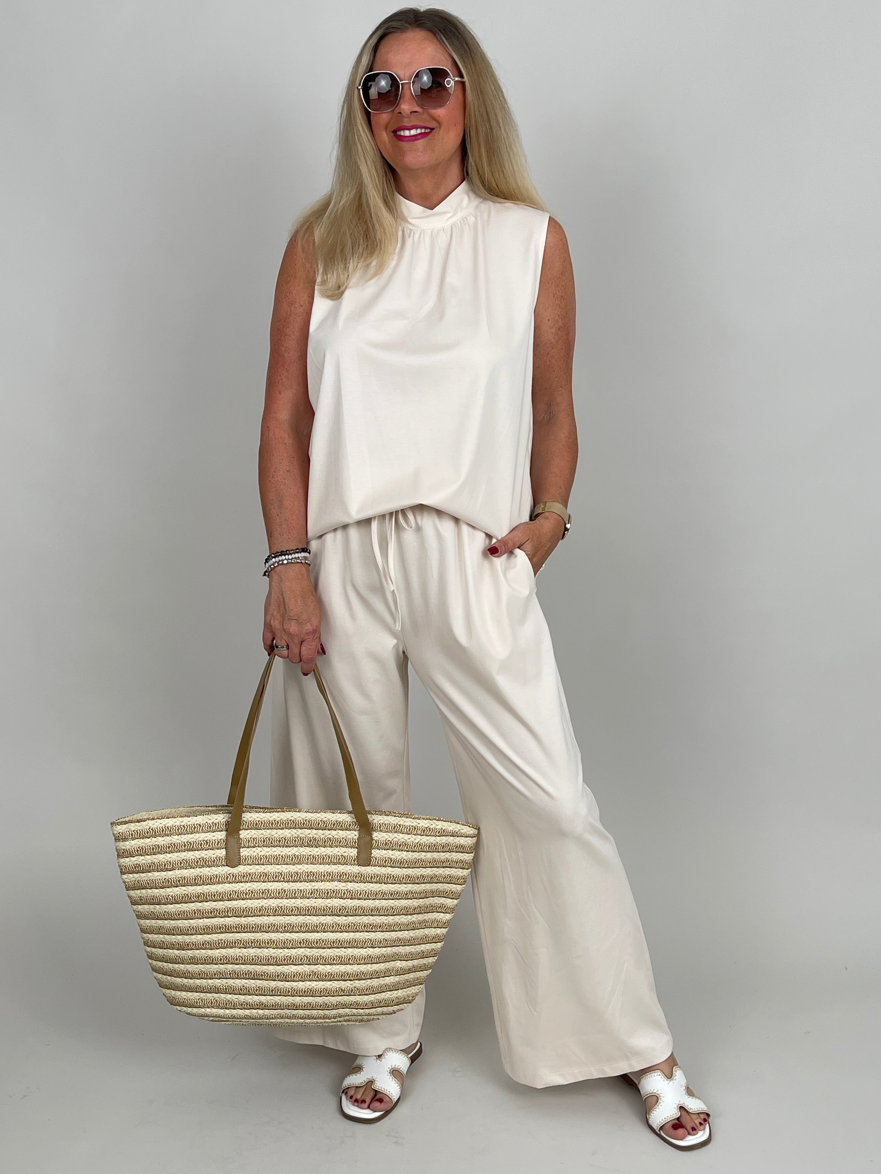 Hose Butterstoff in Creme