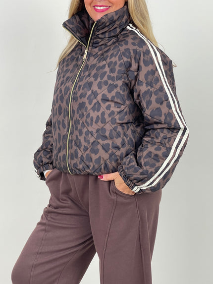 Steppjacke Leo mit Streifen