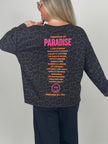 Sweatshirt mit Statement-Print Paradise Leo/Mokka