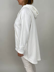 Langer Hoodie in Offwhite