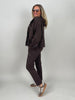 Jogpants mit Nieten-Details in Mokka