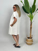 Shirtkleid Uni in Beige