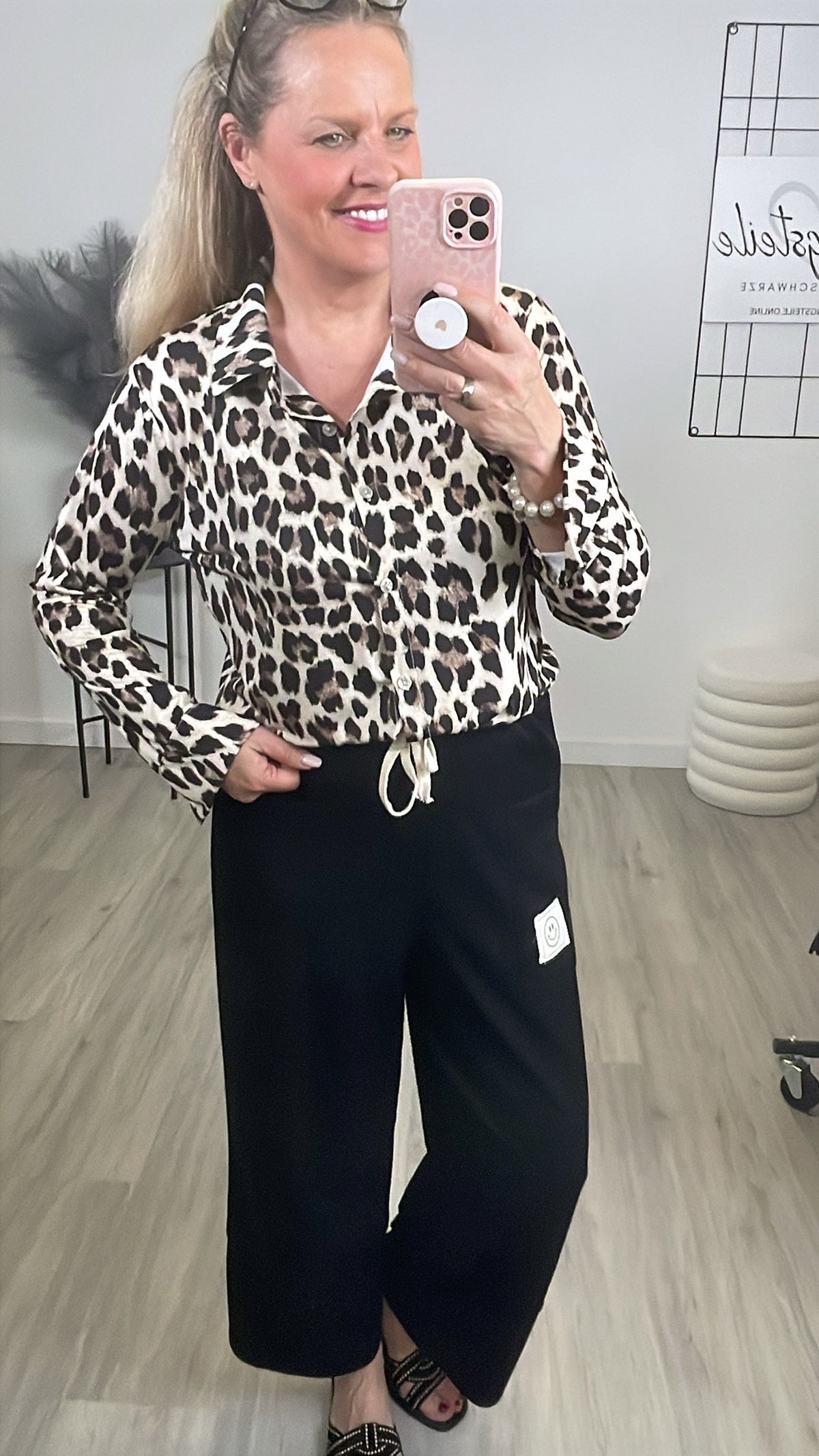 Bluse Kofferstoff Leo