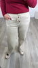 Jeans Wide Leg mit Stretchbund in Beige Art. 6493