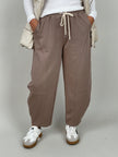 Jogpants Ballon-Schnitt in Taupe