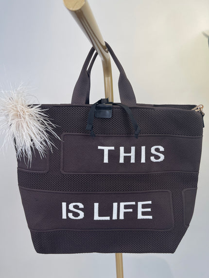 Stylischer Shopper in Mokka