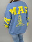 Sweatshirt mit Schriftzug in Blau Artikel 6791