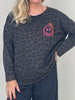 Sweatshirt mit Statement-Print Paradise Leo/Mokka
