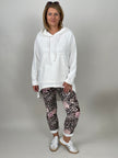 Langer Hoodie in Offwhite