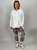 Langer Hoodie in Offwhite