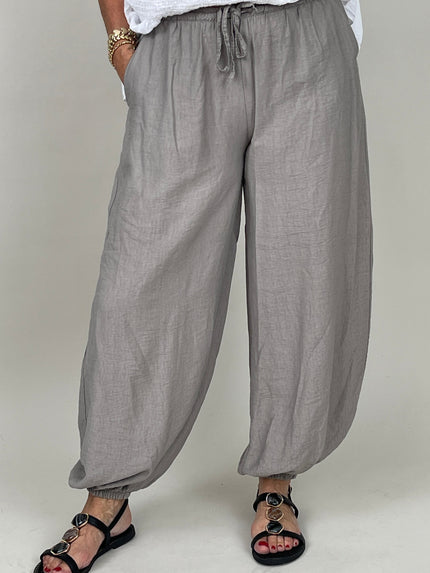 Leichte Ballonhose in Taupe