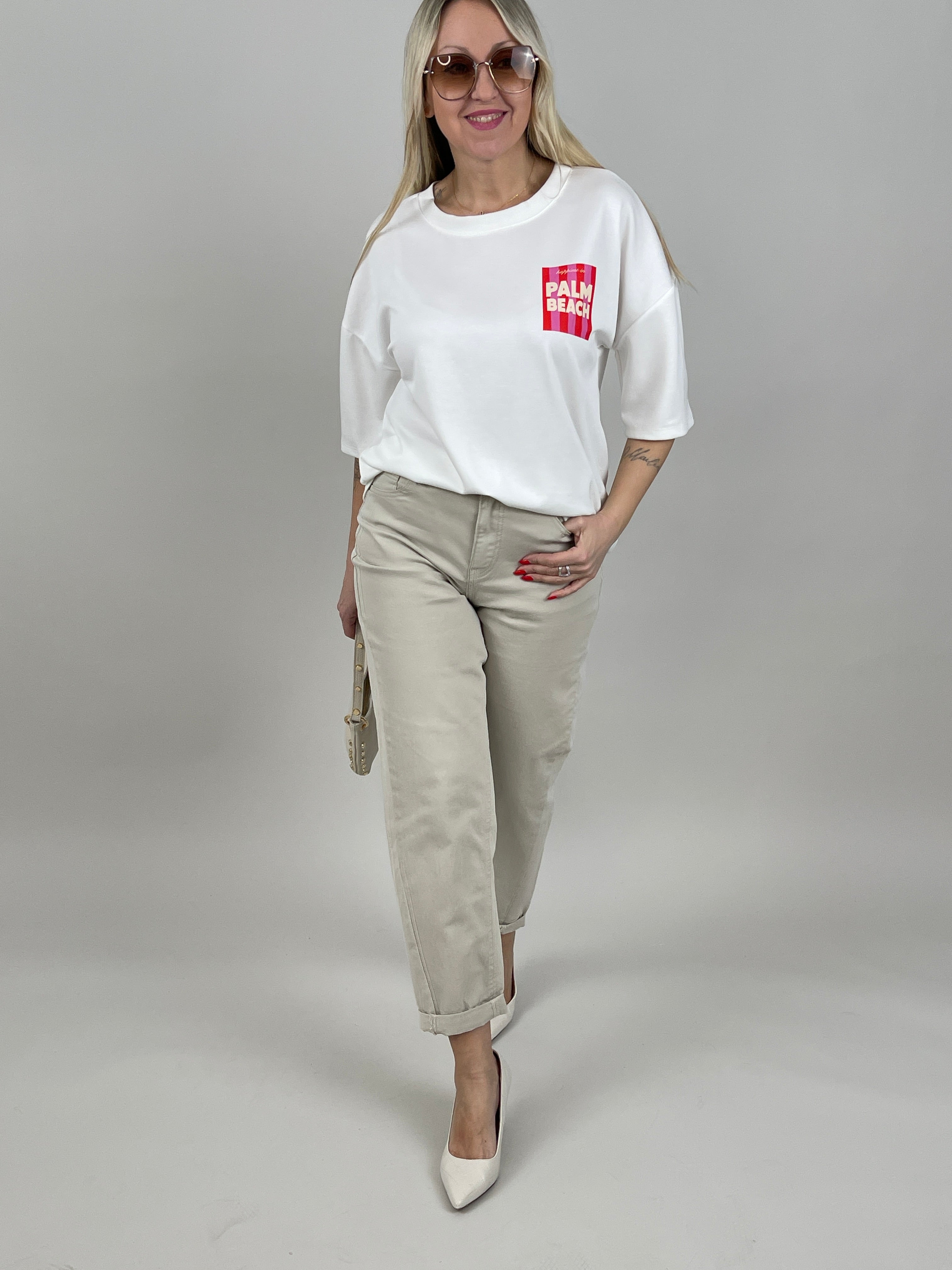 Leichte Jeans in Beige