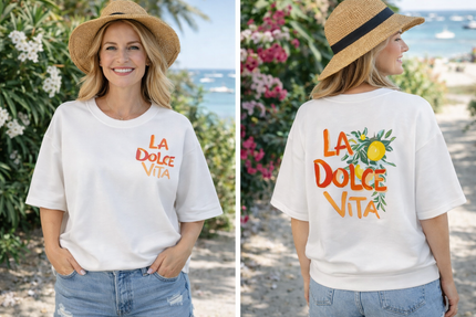 Shirt Soft La Dolce Vita in Weiß Art. 6879