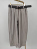 Hose mit Flechtgürtel in Helltaupe