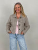 Jacke Velours in Taupe