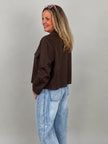 Jacke Velours in Mokka