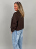 Jacke Velours in Mokka