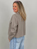 Jacke Velours in Taupe