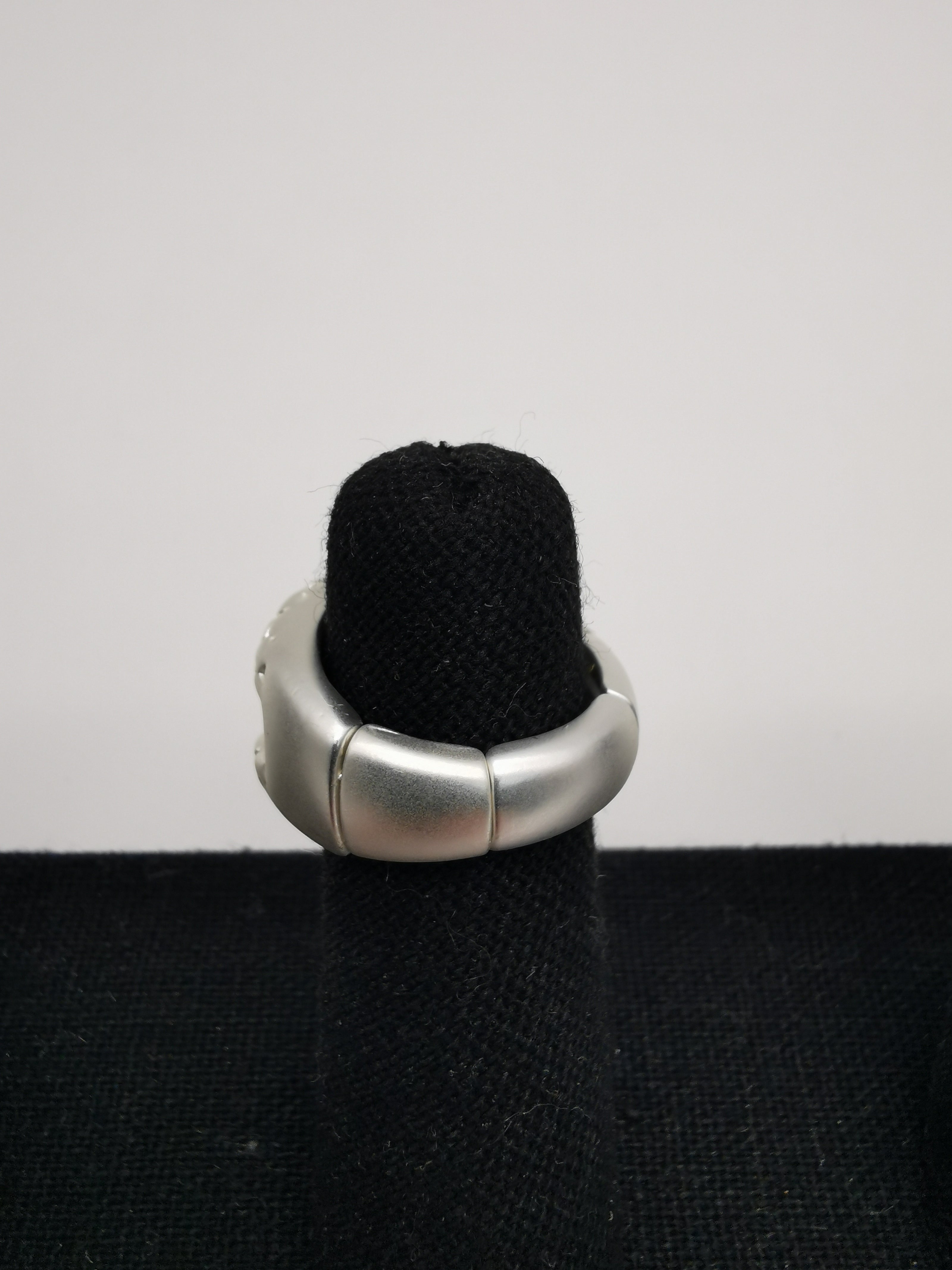 Silberner Ring mit Glitzersteine