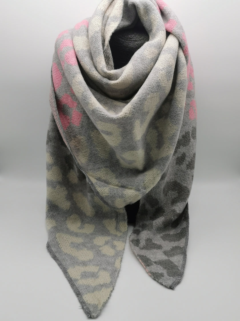 Dreieckschal Leo Grau Art. 6498