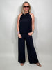 Marlenehose Kofferstoff in Schwarz