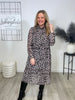 Plissee Kleid Leo Muster leicht Rosa