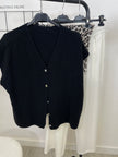 Strickweste Uni in Schwarz