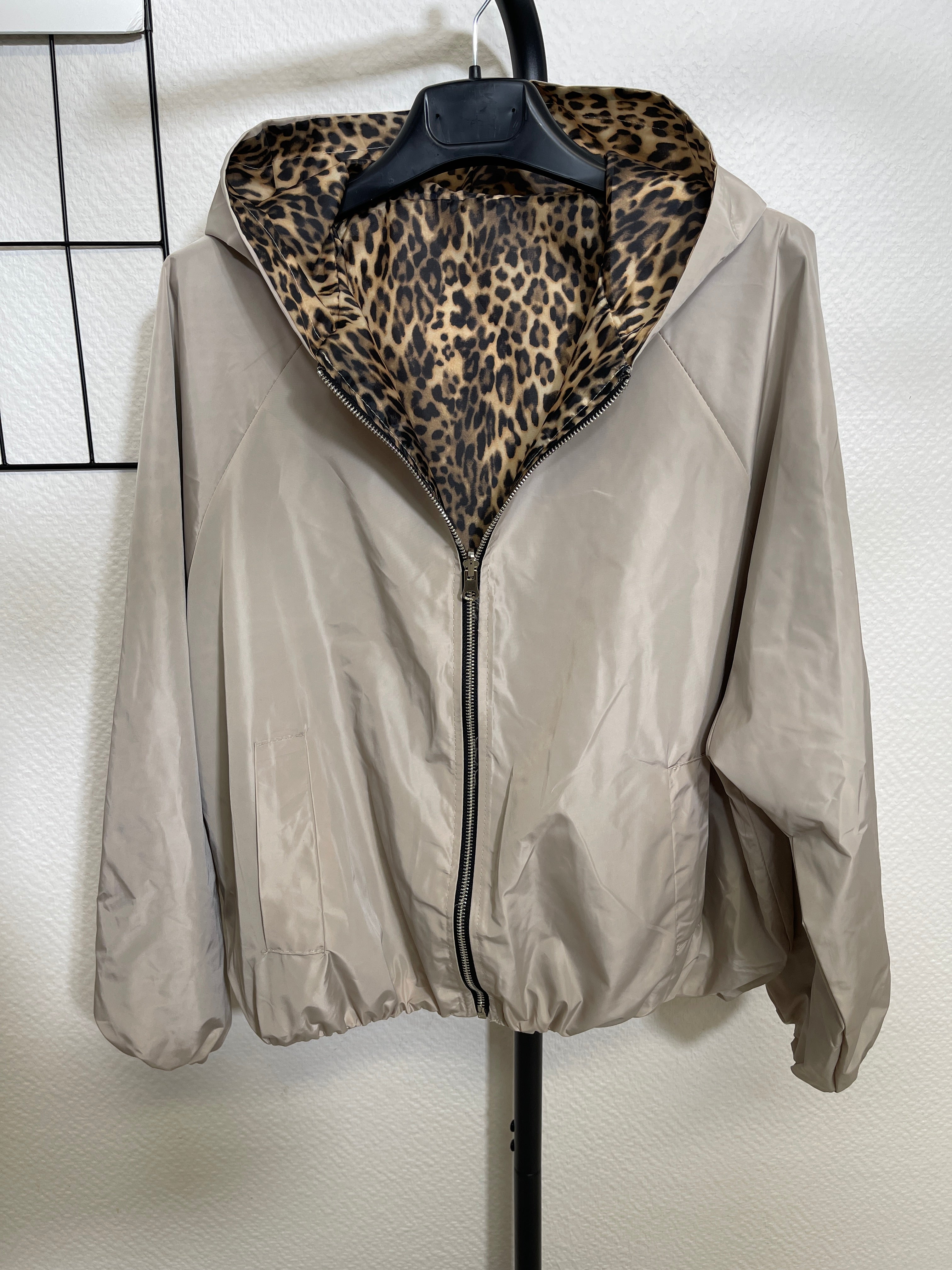 Jacke Leo-Futter in Beige